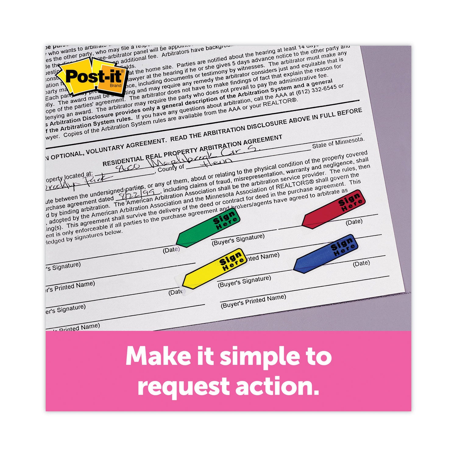Arrow 0.5" Page Flags, Assorted Primary/Brights, 252/Pack - 