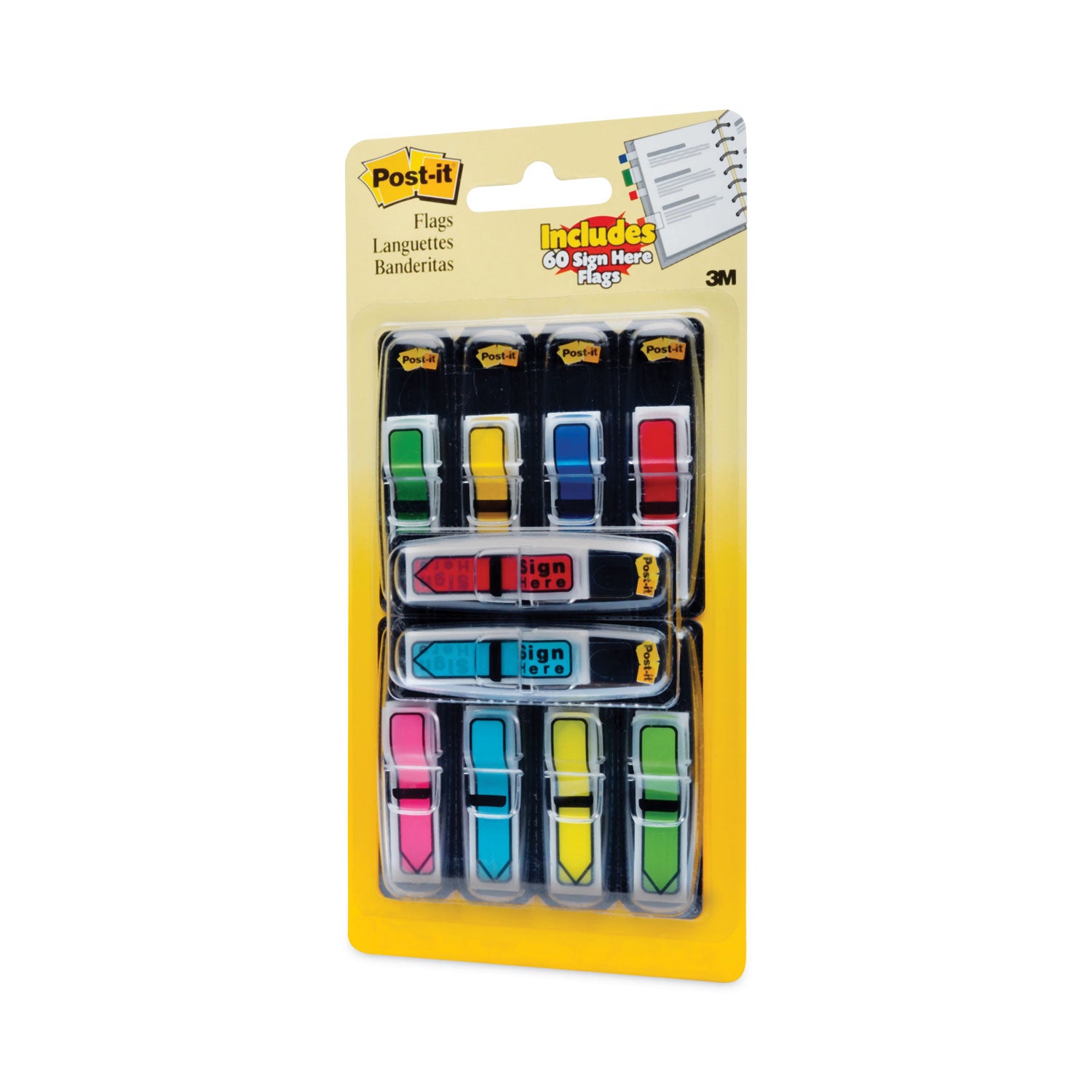 Arrow 0.5" Page Flags, Assorted Primary/Brights, 252/Pack - 