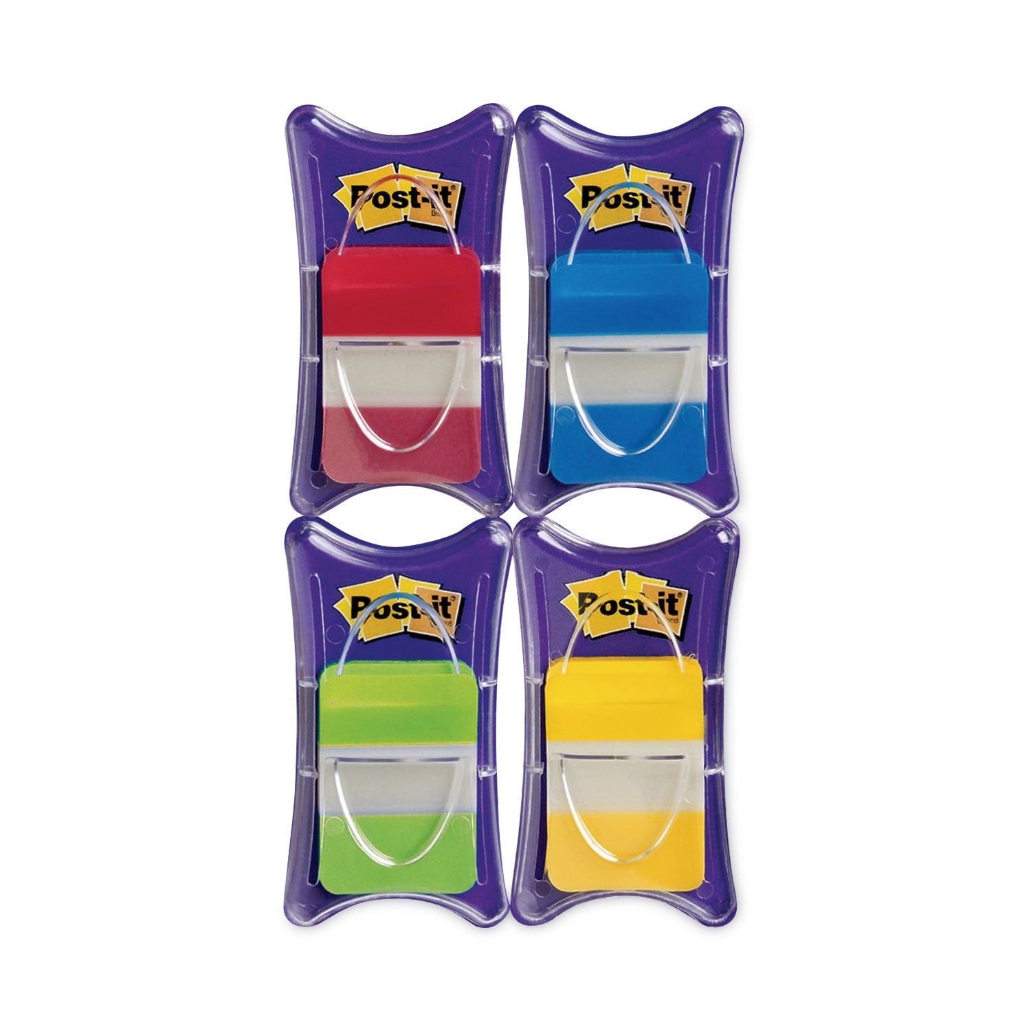 1" Plain Solid Color Tabs, 1/5-Cut, Assorted Colors, 1" Wide, 100/Pack