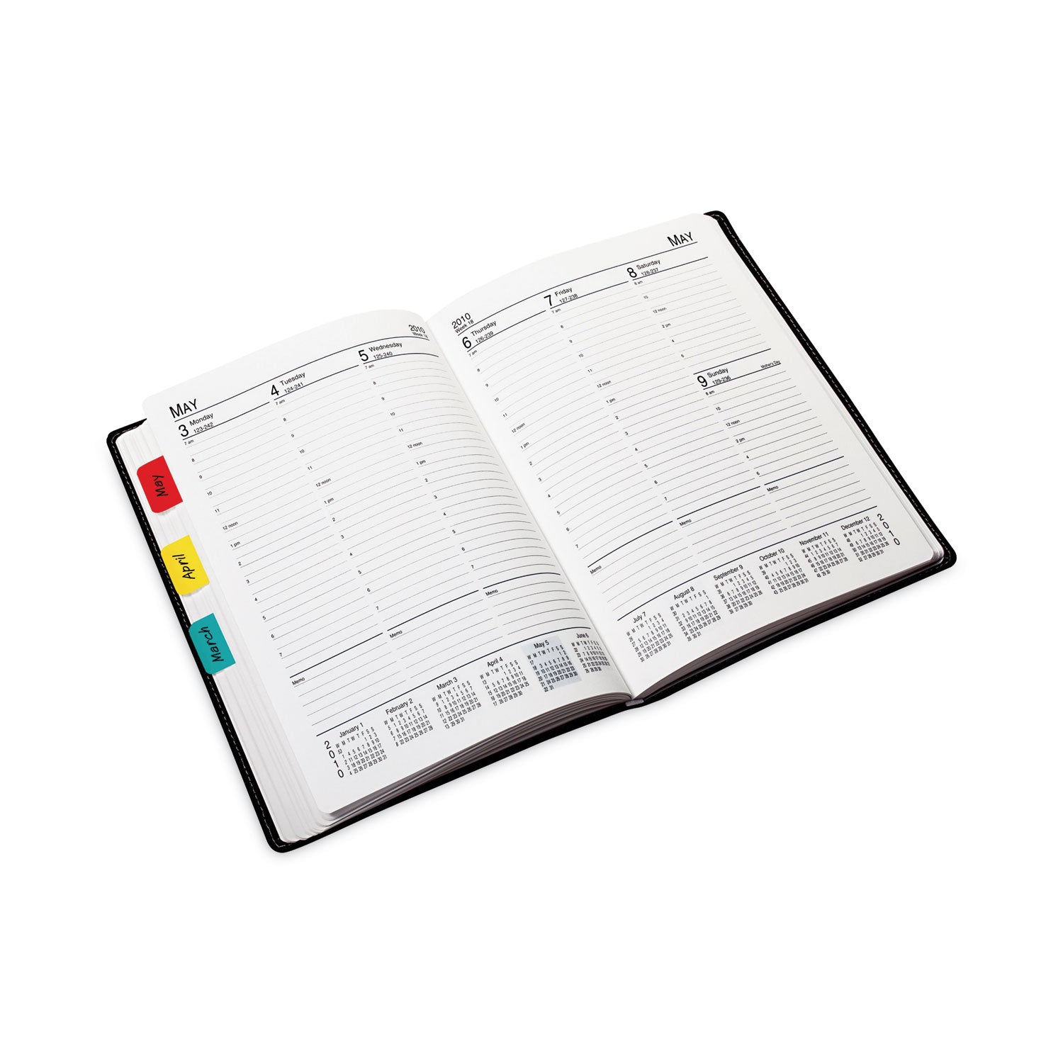 1" Plain Solid Color Tabs, 1/5-Cut, Assorted Primary Colors, 1" Wide, 66/Pack