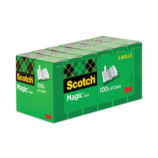 Magic Tape Refill, 1" Core, 0.75" x 83.33 ft, Clear, 6/Pack