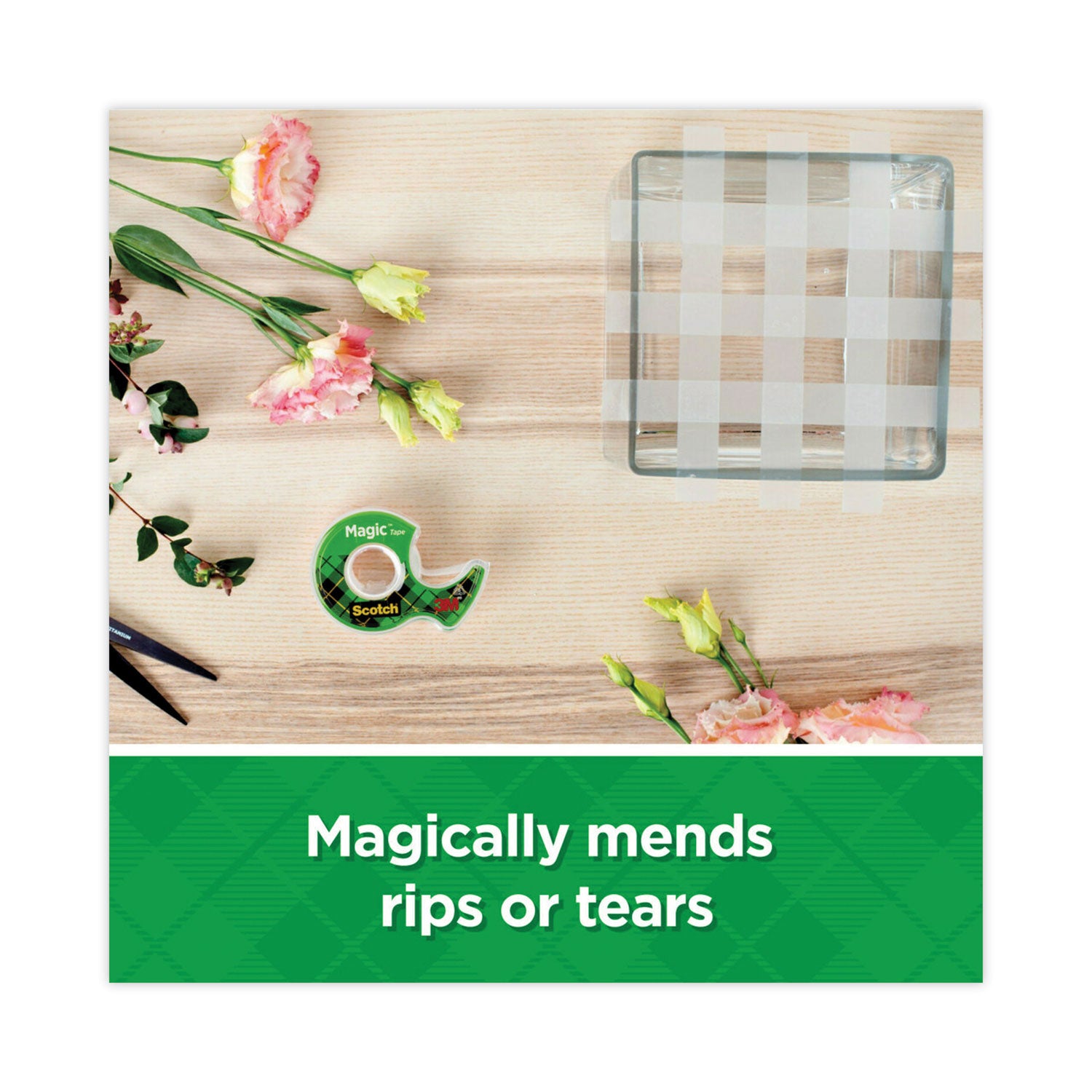 Magic Tape Cabinet Pack, 1" Core, 0.75" x 83.33 ft, Clear, 18/Pack