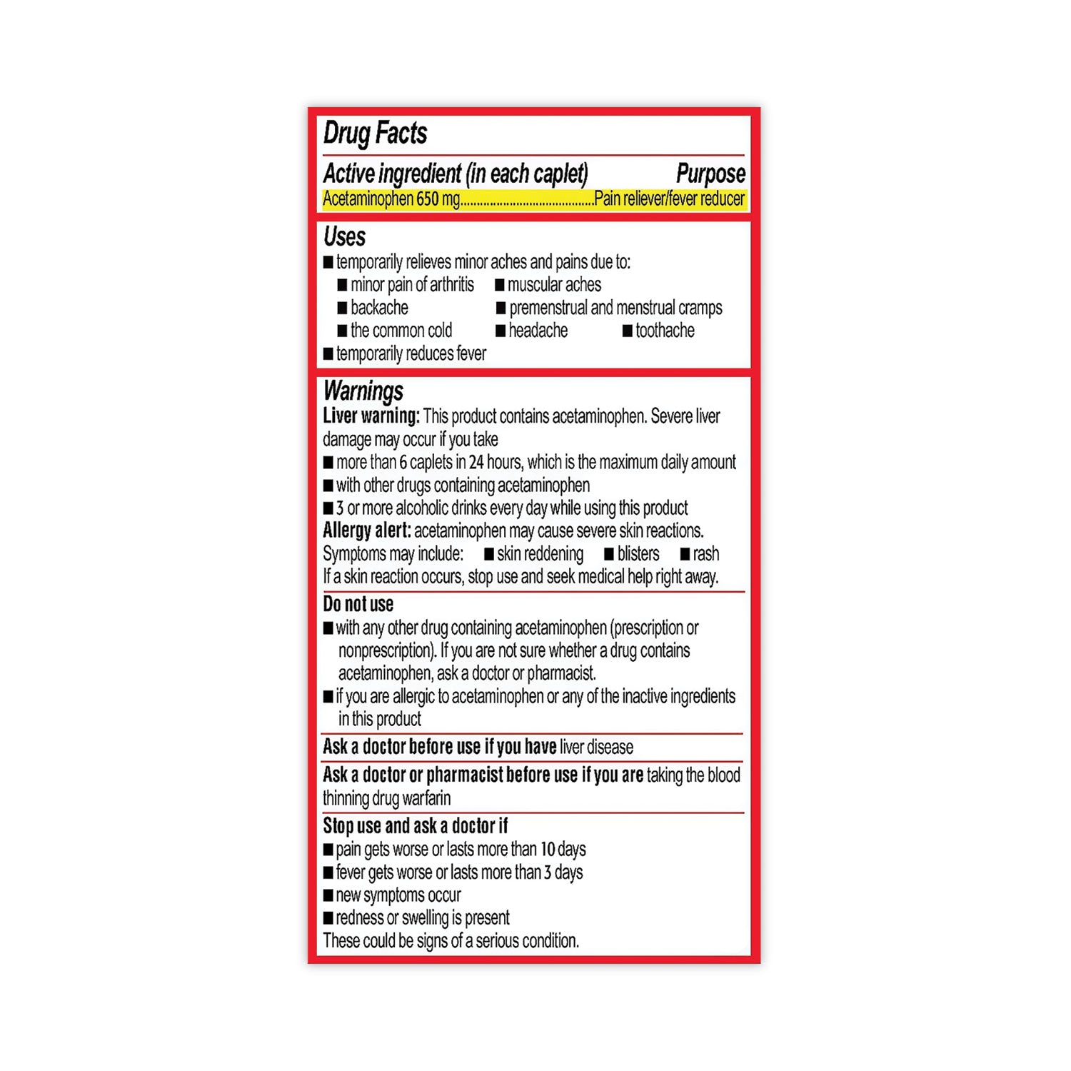 8-Hour Arthritis Pain Extended Release Tablets, 650 mg, 290/Bottle, Ships in 1-3 Business Days