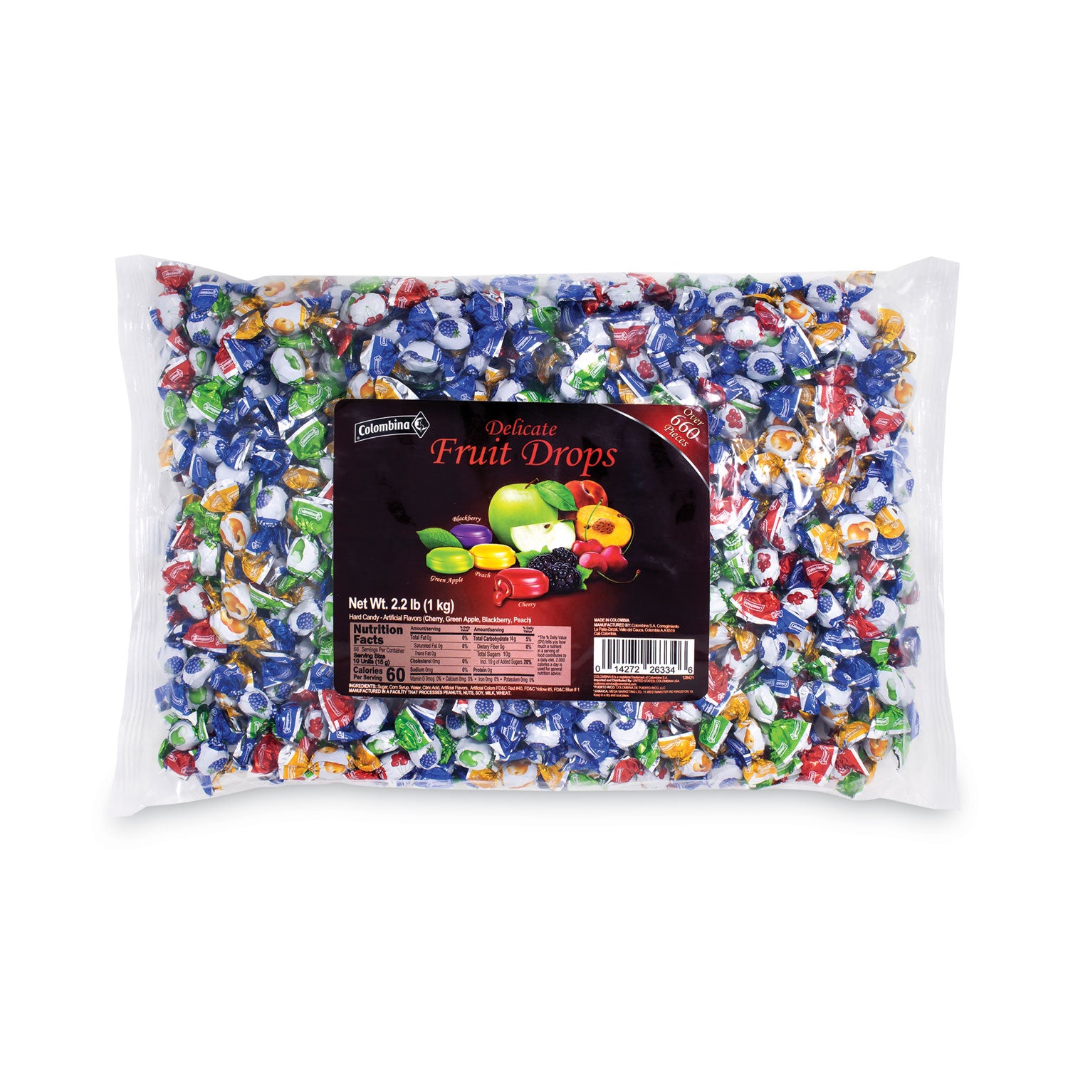 Delicate Fruit Drops Mini Fruit Filled Assortment, 2.2 lb Bag, Ships in 1-3 Business Days