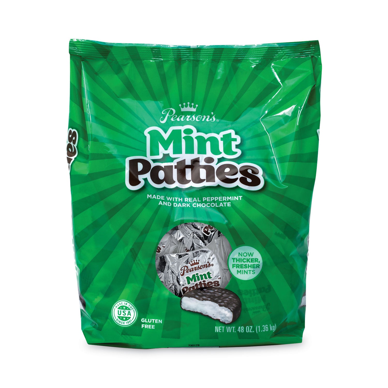 Mint Patties,175 Individually Wrapped, 3 lb Bag, Ships in 1-3 Business Days