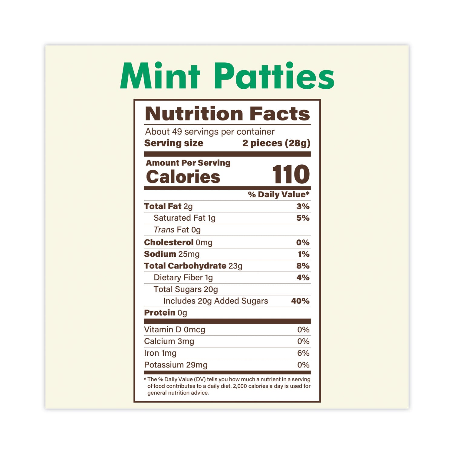 Mint Patties,175 Individually Wrapped, 3 lb Bag, Ships in 1-3 Business Days