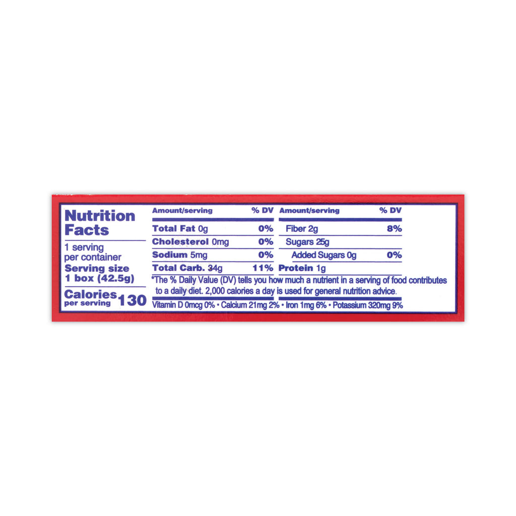 California Seedless Raisins, 1.5 oz Box, 6/Pack, Ships in 1-3 Business Days
