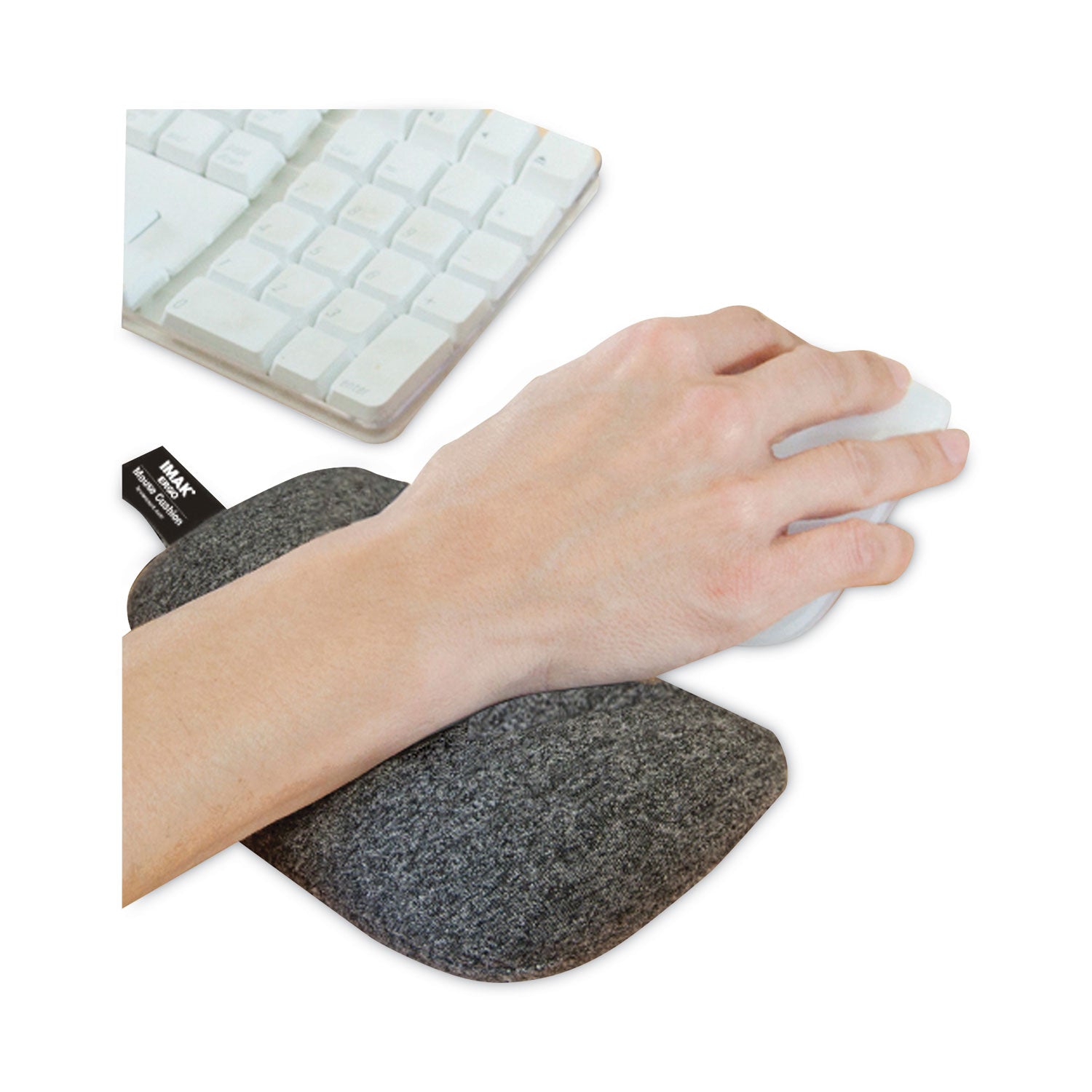 Mouse Wrist Cushion, 5.75 x 3.75, Gray - 