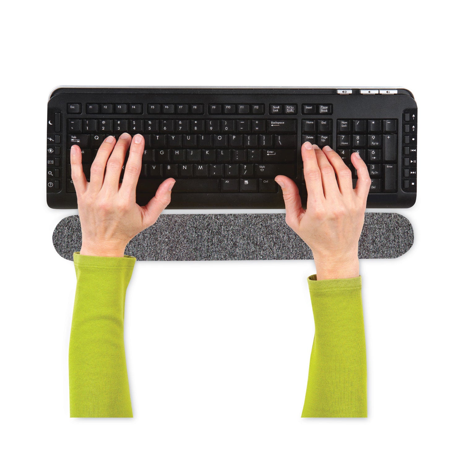 Keyboard Wrist Cushion, 10 x 6, Gray - 