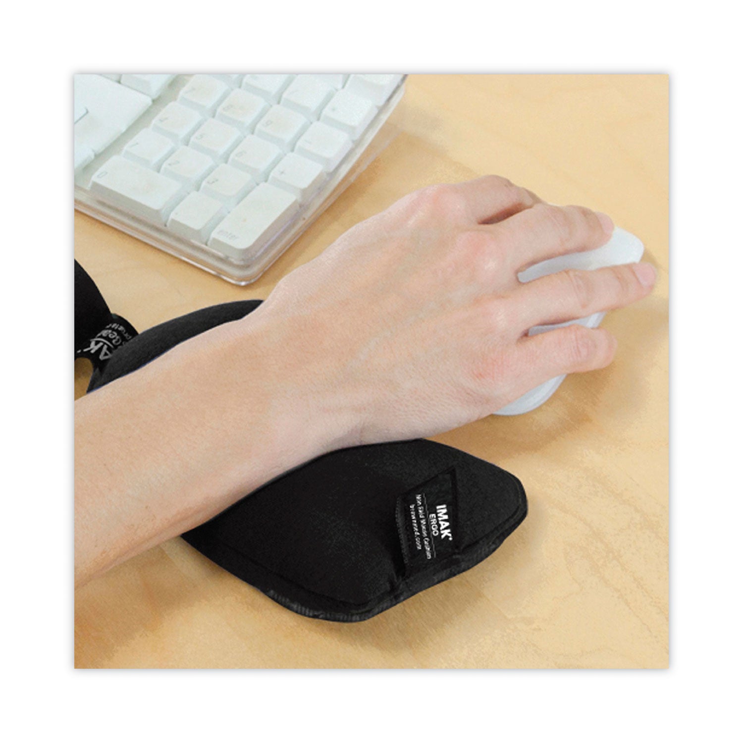 Mouse Wrist Cushion, 5.75 x 3.75, Black - 