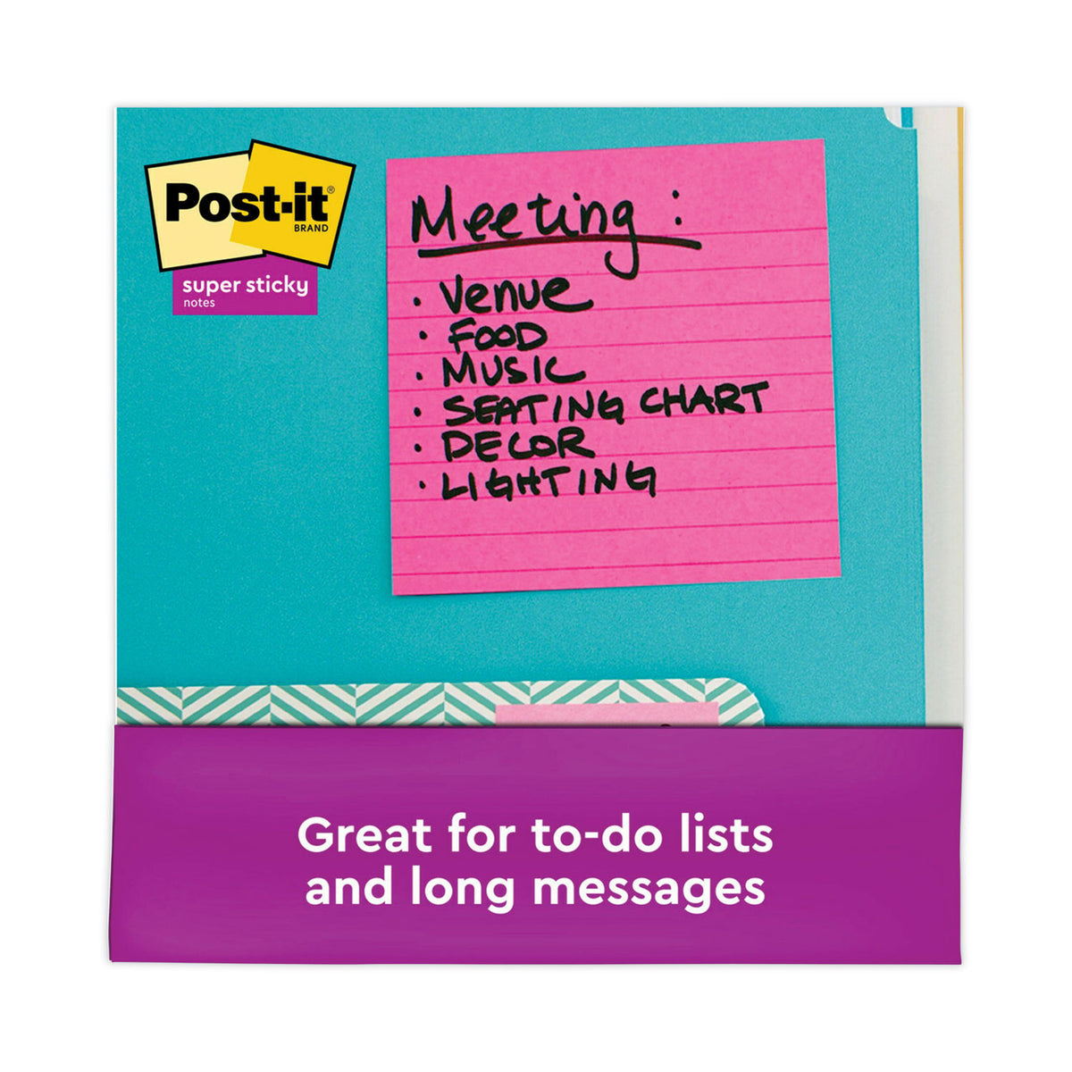 Pads in Energy Boost Collection Colors, Note Ruled, 4" x 4", 90 Sheets/Pad, 6 Pads/Pack