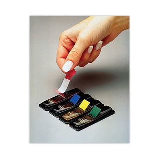 Small Page Flags in Dispensers, 0.5 x 1.75, Assorted Primary, 35/Color, 4 Dispensers/Pack - 