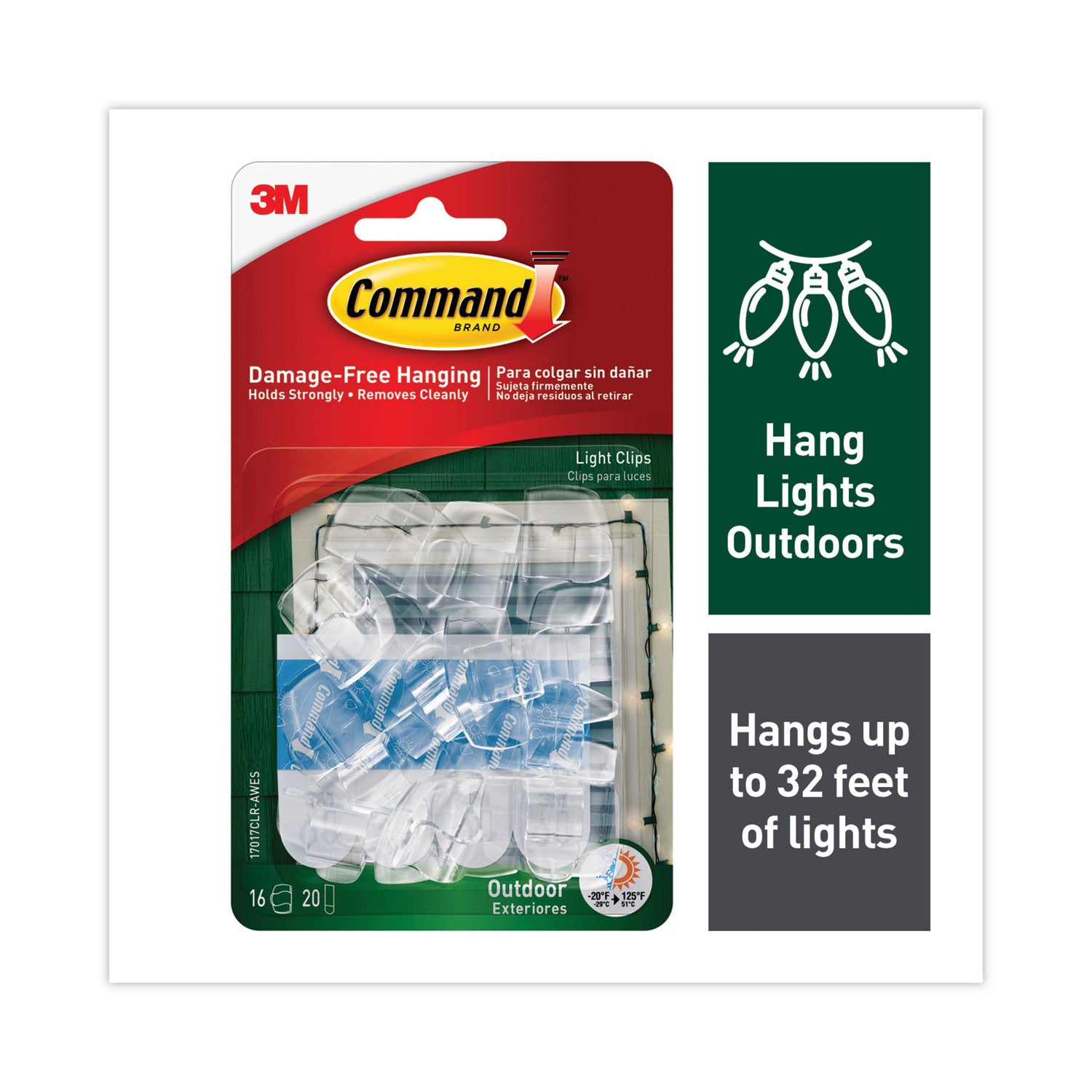 all-weather-hooks-and-strips-small-plastic-clear-16-clips-and-20-strips-pack_mmm17017clrawes - 1