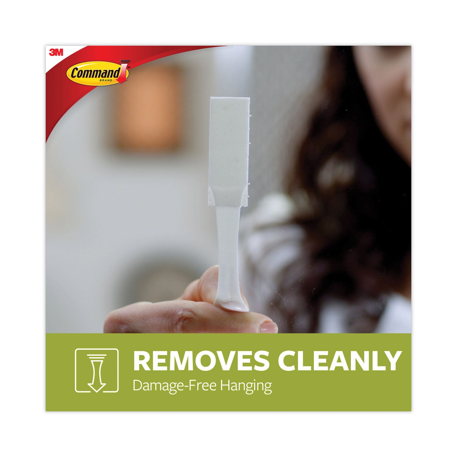 Picture Hanging Strips, Cabinet Pack, Removable, Holds Up to 6 lbs per Pair, 0.75 x 2.75, White, 4/Set, 50 Sets/Carton