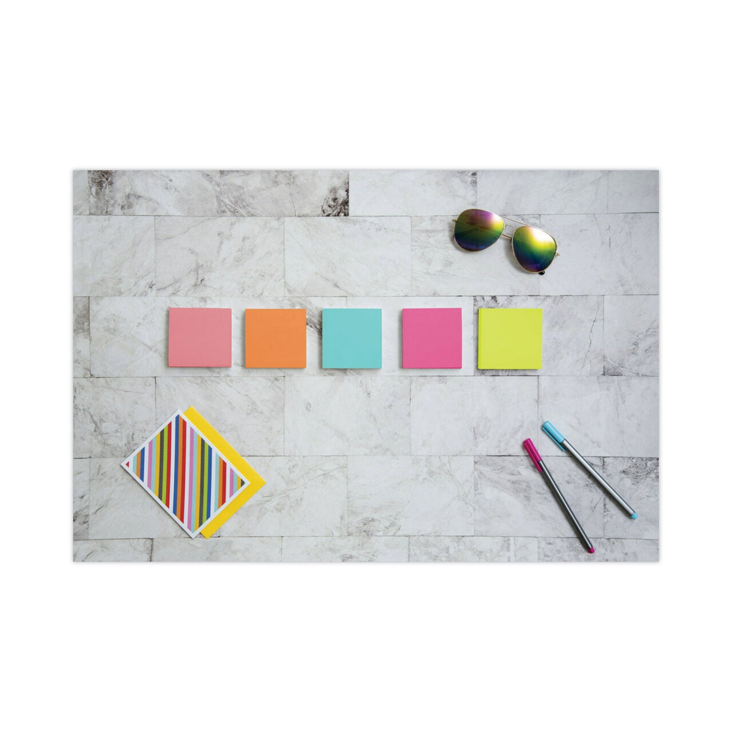 Original Pads in Poptimistic Colors, Value Pack, 3" x 3", 100 Sheets/Pad, 14 Pads/Pack - 