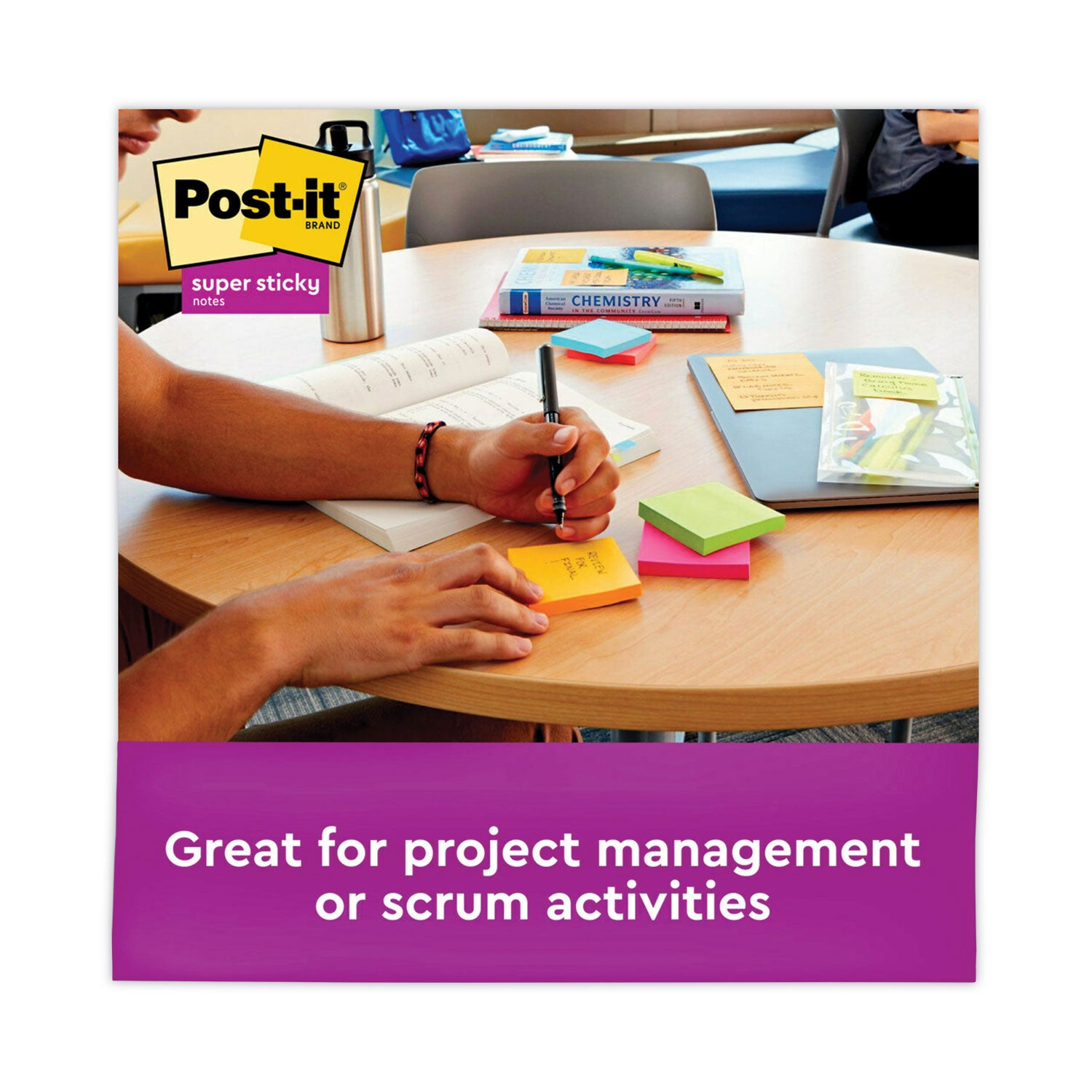 Pads in Energy Boost Collection Colors, Cabinet Pack, 3" x 3", 70 Sheets/Pad, 24 Pads/Pack - 