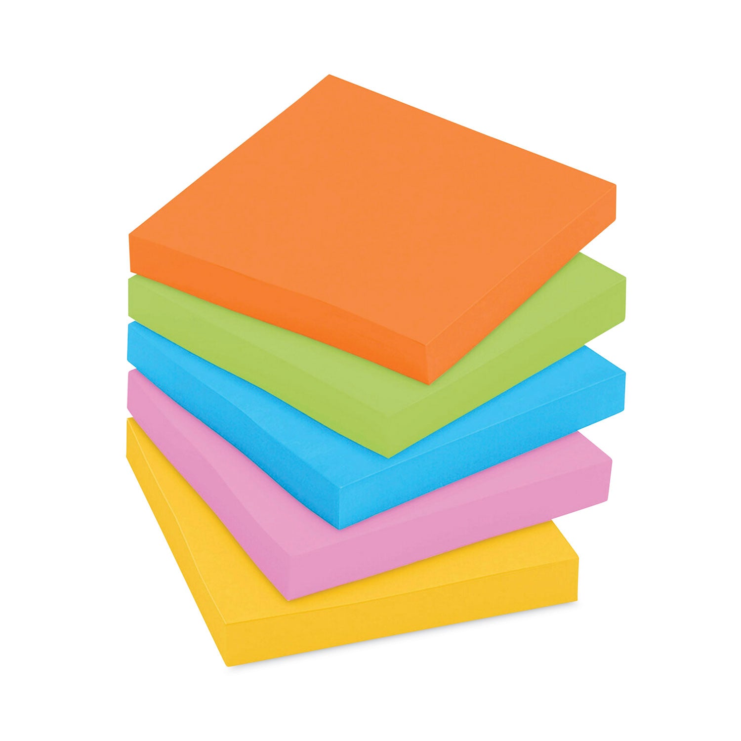 Pads in Energy Boost Collection Colors, Cabinet Pack, 3" x 3", 70 Sheets/Pad, 24 Pads/Pack - 