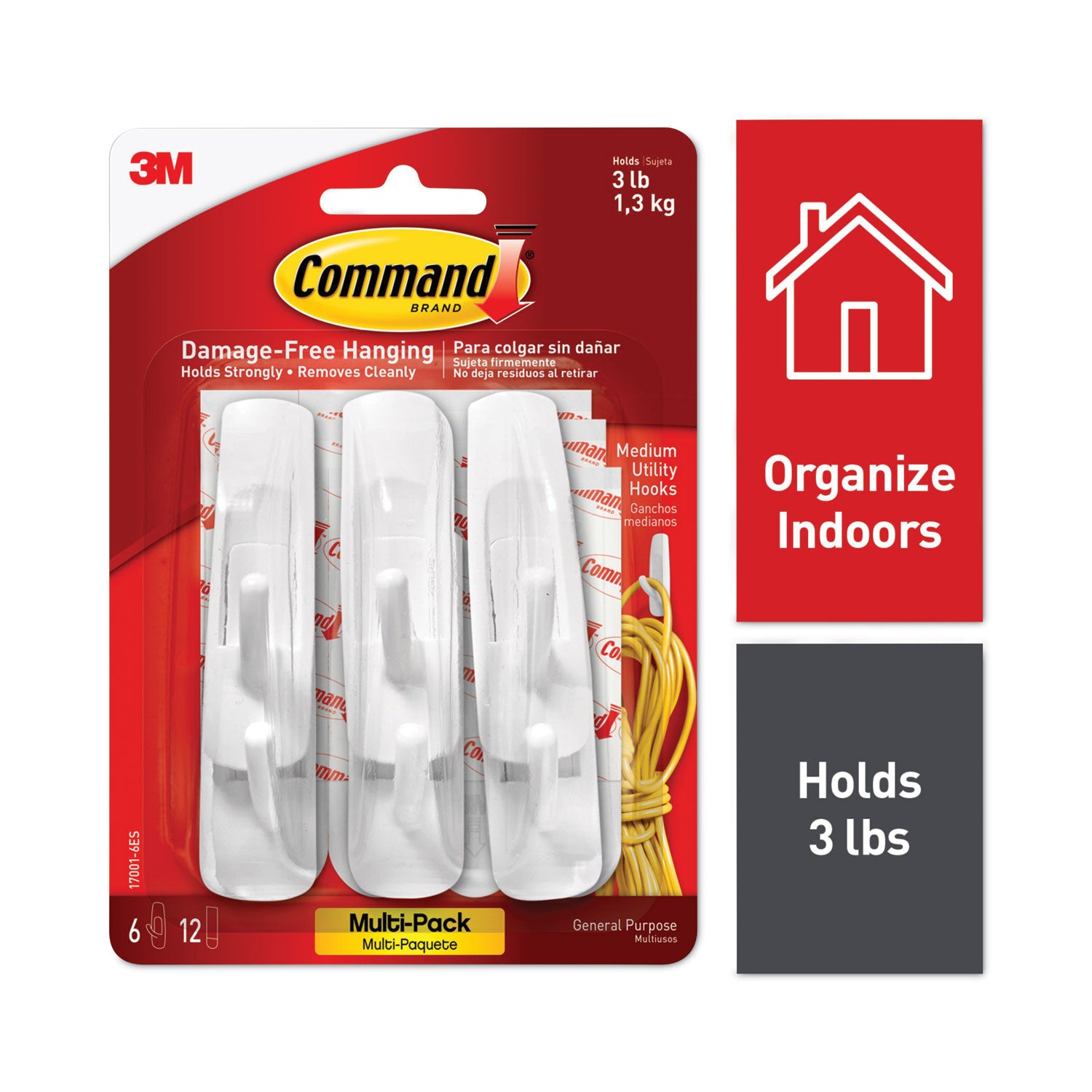 general-purpose-hooks-multi-pack-medium-plastic-white-3-lb-capacity-6-hooks-and-12-strips-pack_mmm170016es - 1