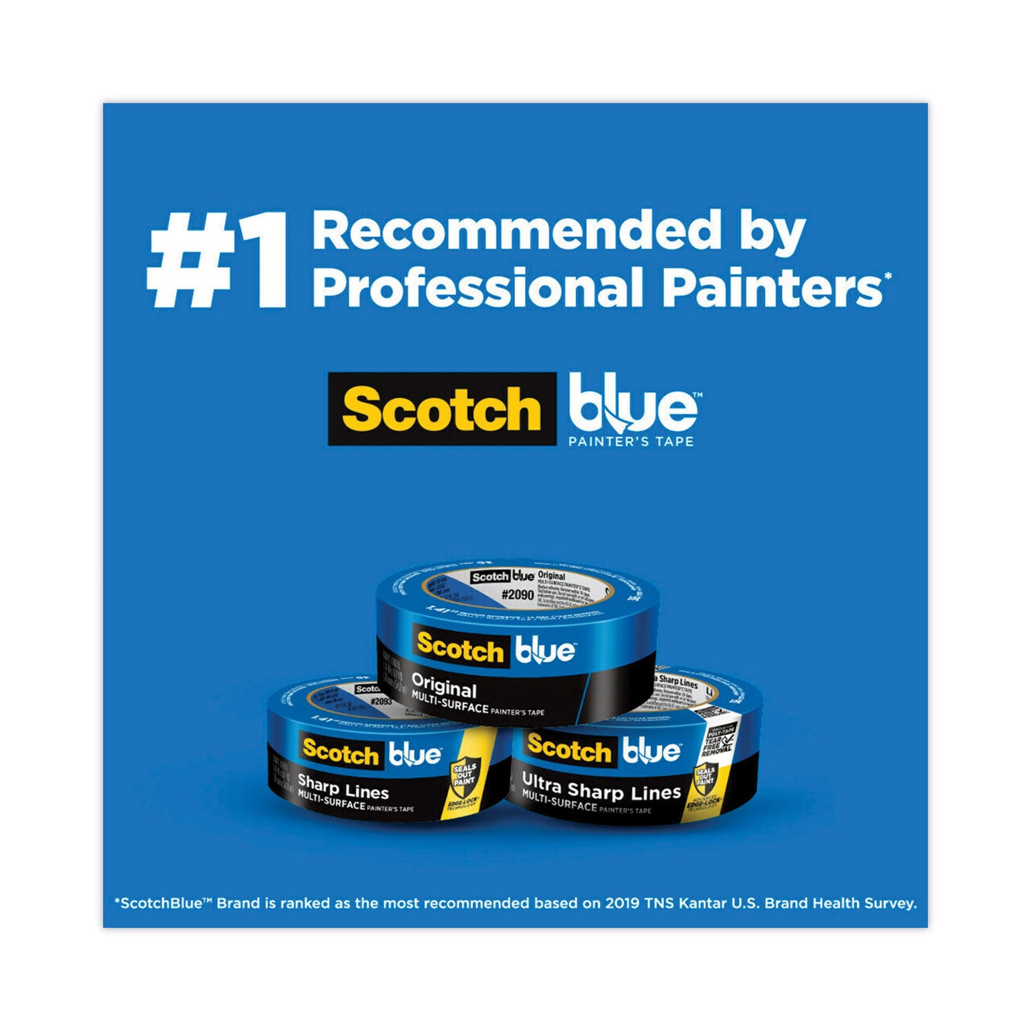 Original Multi-Surface Painter's Tape, 3" Core, 1.88" x 60 yds, Blue, 3/Pack - 