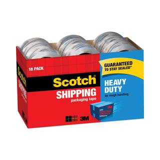 3850 Heavy-Duty Packaging Tape Cabinet Pack, 3" Core, 1.88" x 54.6 yds, Clear, 18/Pack - 