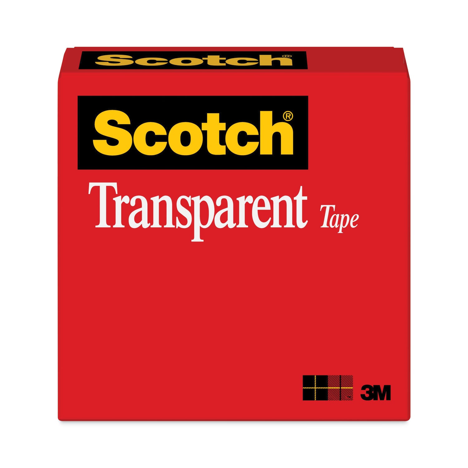 Transparent Tape, 3" Core, 1" x 72 yds, Transparent - 