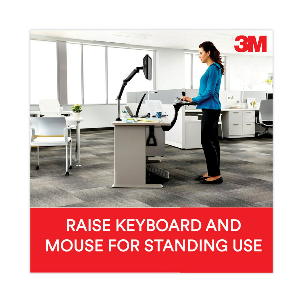 Sit/Stand Easy Adjust Keyboard Tray, Highly Adjustable Platform,, Black