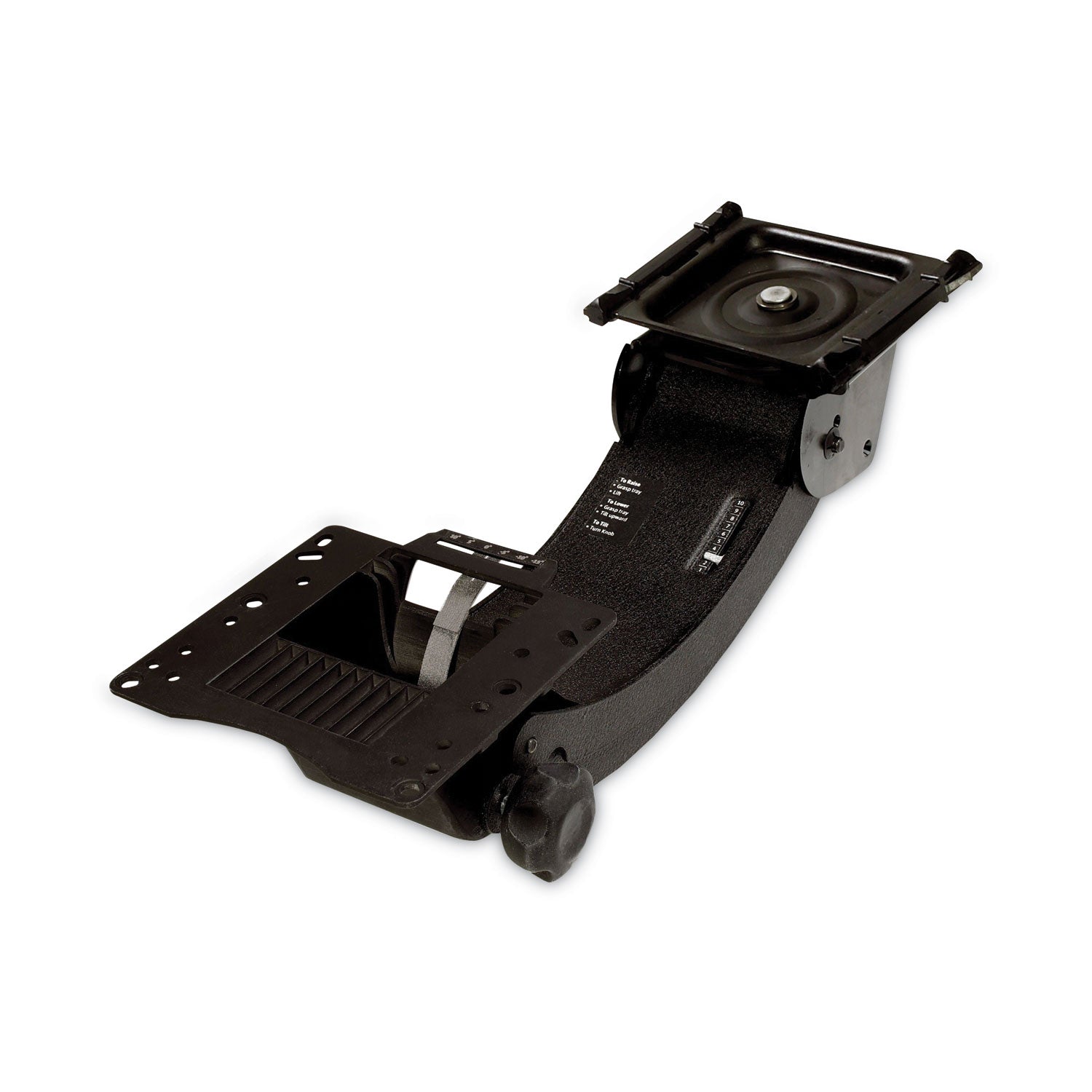 Sit/Stand Easy Adjust Keyboard Tray, Highly Adjustable Platform,, Black