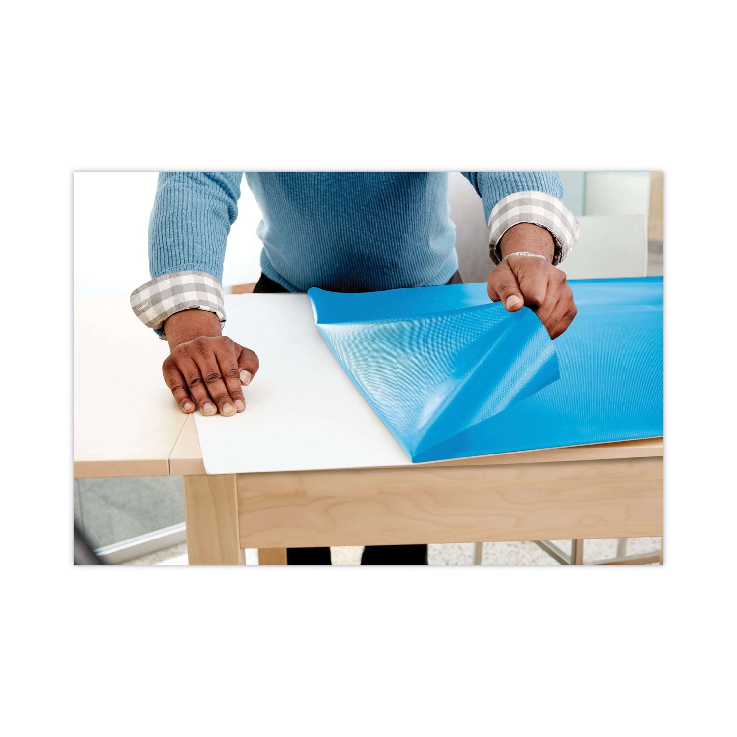 Dry Erase Surface with Adhesive Backing, 48 x 36, White Surface - 