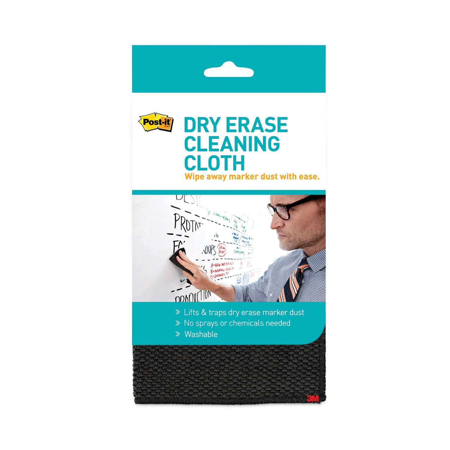 Dry Erase Cleaning Cloth, 10.63" x 10.63 - 