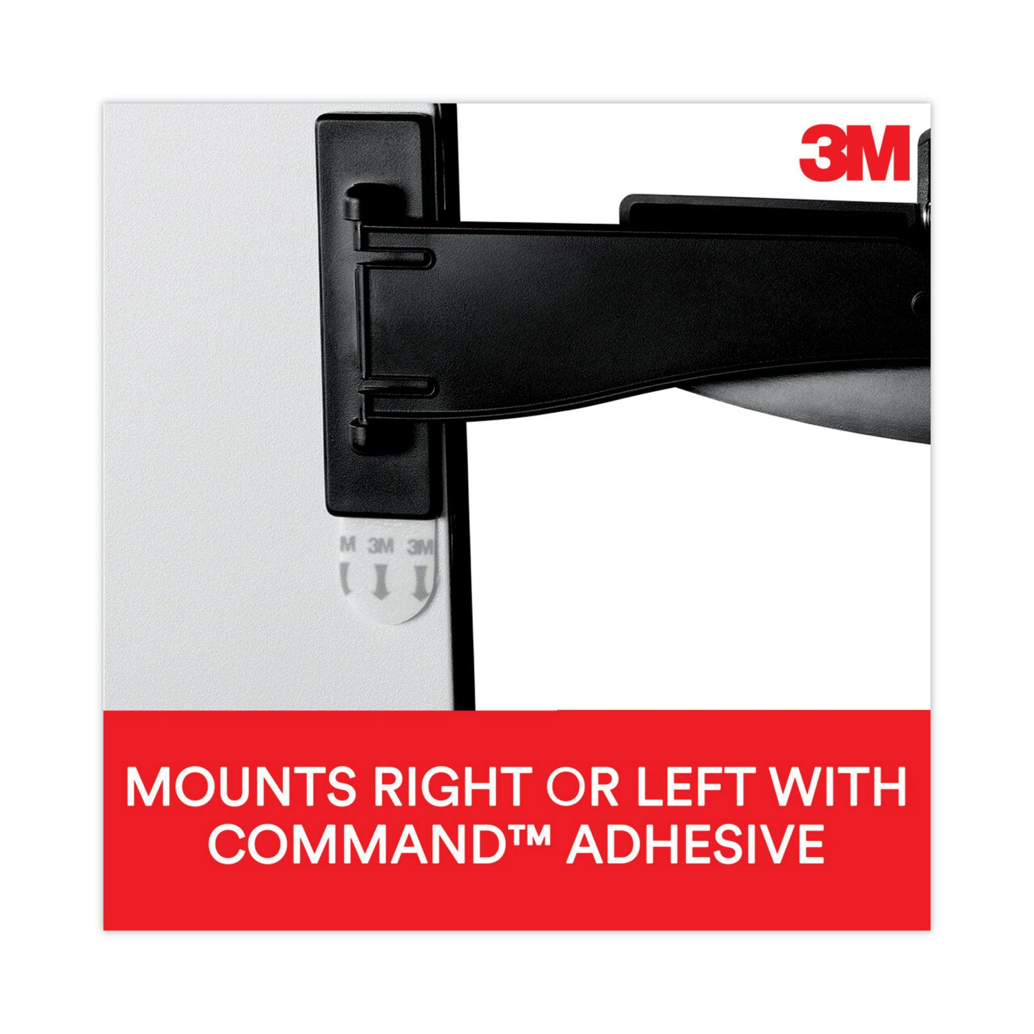 Swing Arm Copyholder, Adhesive Monitor Mount, 30 Sheet Capacity, Plastic, Black/Silver Clip - 