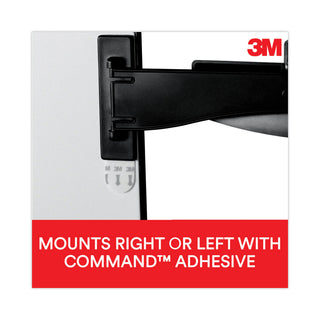 Swing Arm Copyholder, Adhesive Monitor Mount, 30 Sheet Capacity, Plastic, Black/Silver Clip - 