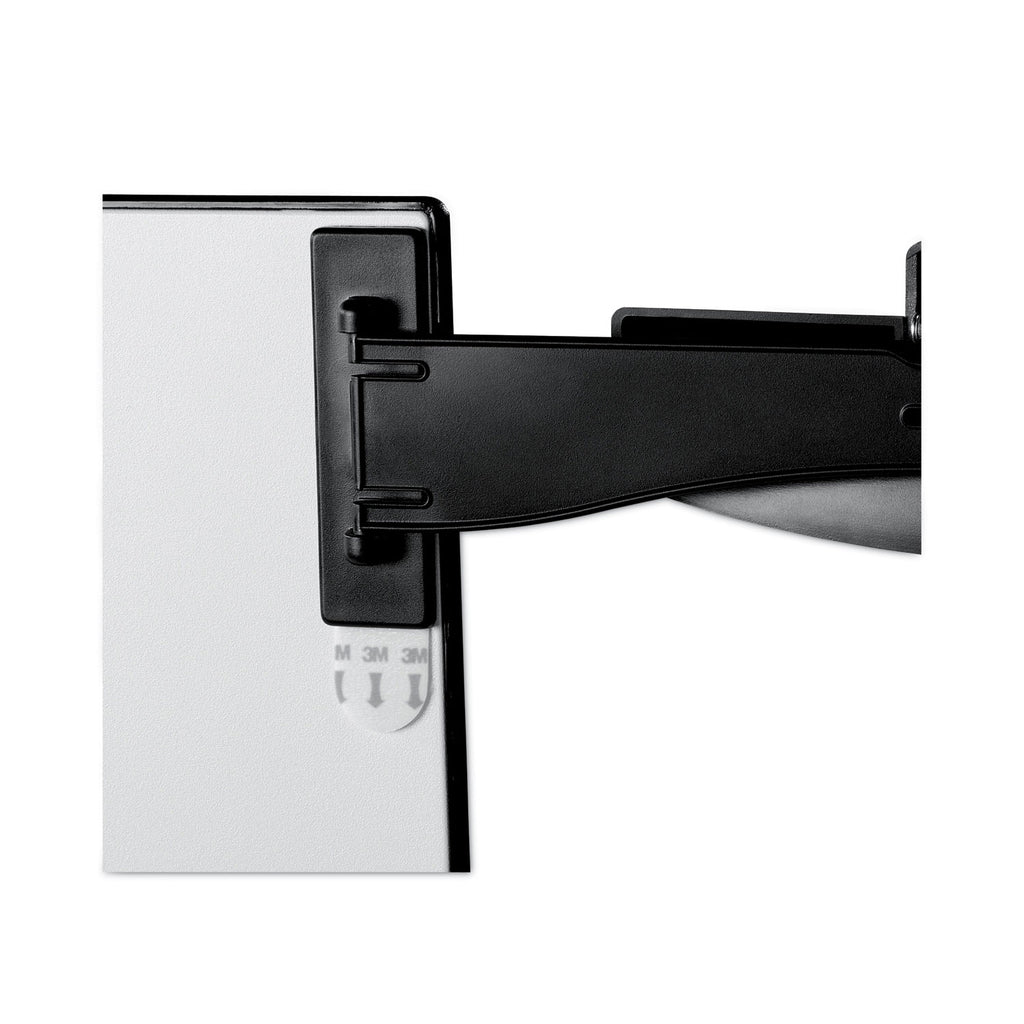 Swing Arm Copyholder, Adhesive Monitor Mount, 30 Sheet Capacity, Plastic, Black/Silver Clip