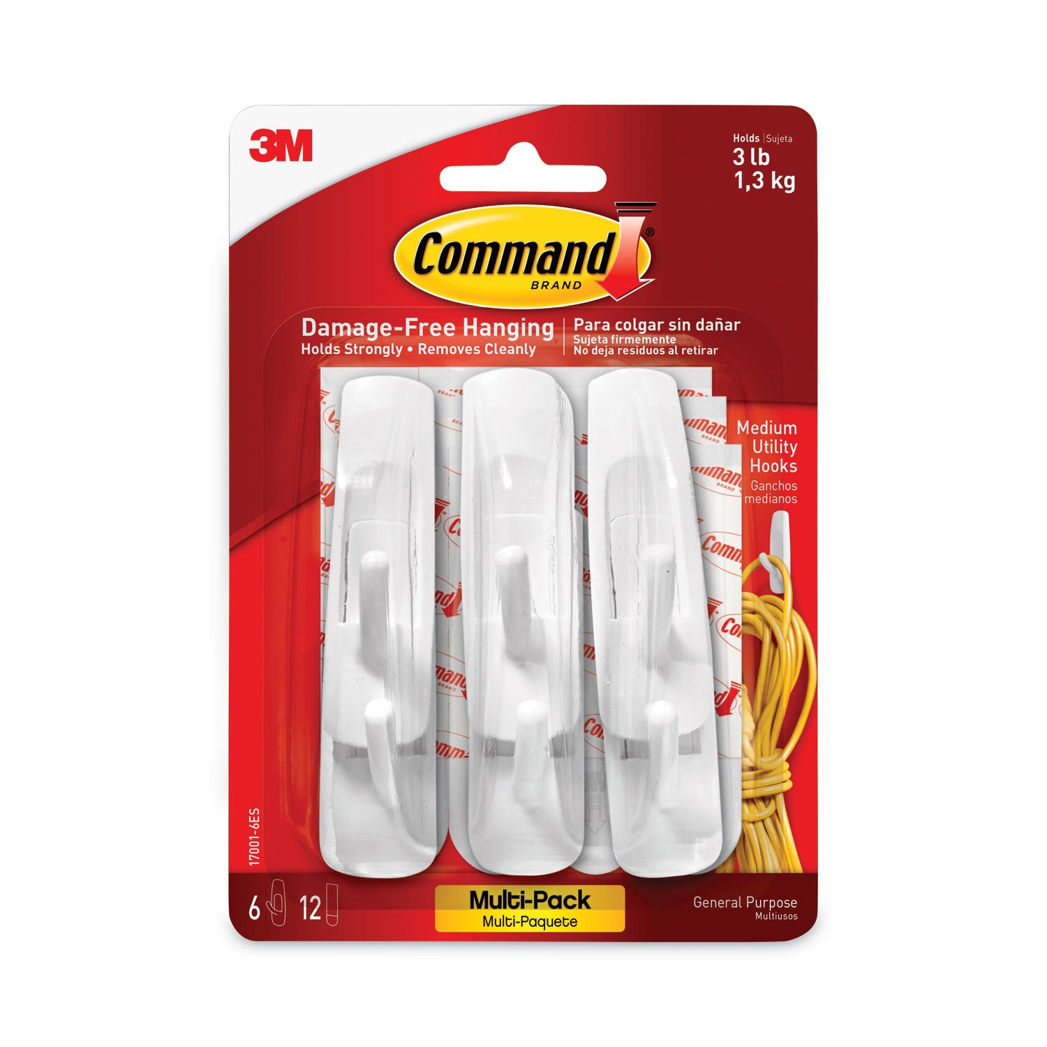 general-purpose-hooks-multi-pack-medium-plastic-white-3-lb-capacity-6-hooks-and-12-strips-pack_mmm170016es - 2