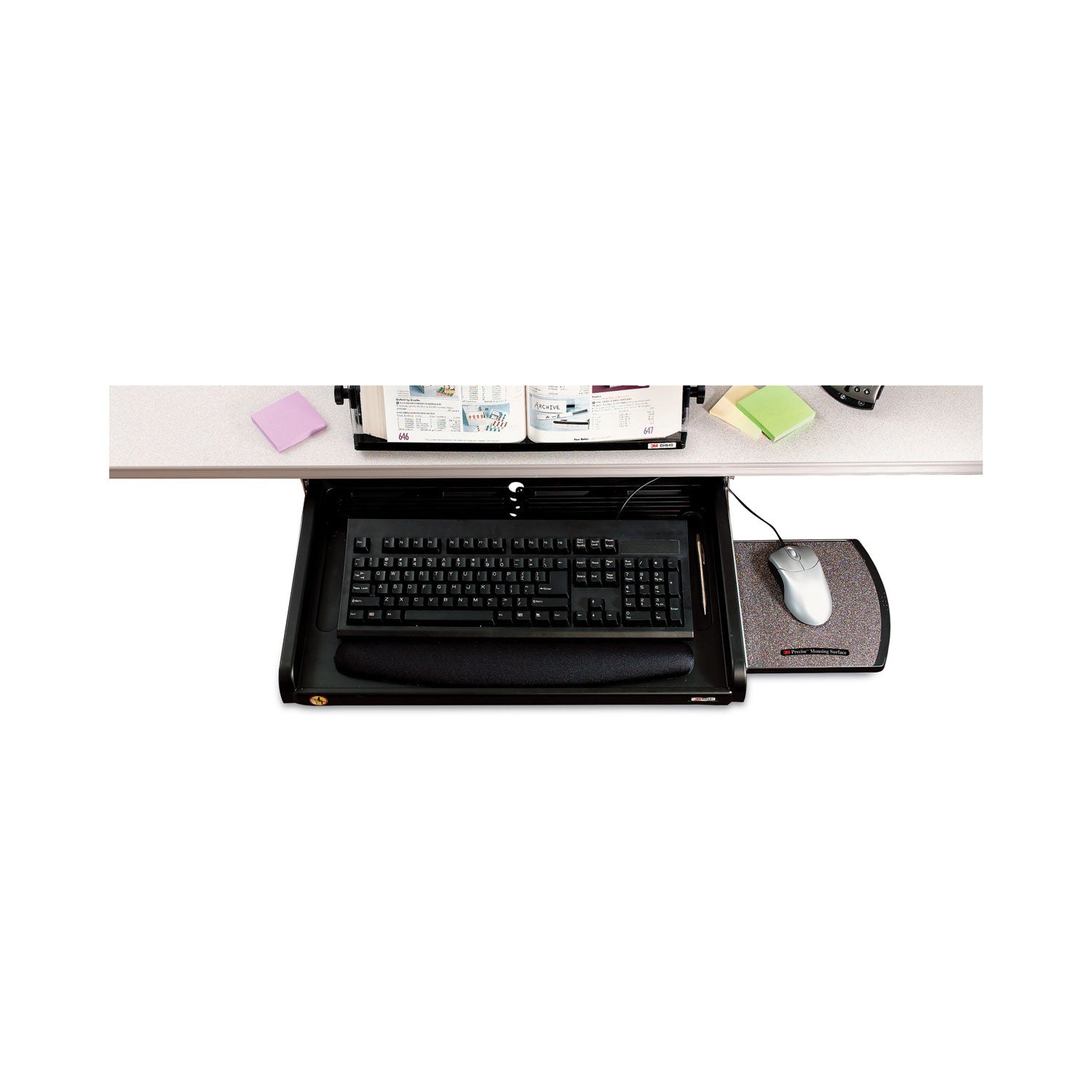 Under Desk Keyboard Drawer, 23w x 14d, Black
