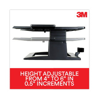 Adjustable Notebook Riser, 13" x 13" x 4" to 6", Black, Supports 20 lbs - 