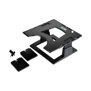 Adjustable Notebook Riser, 13" x 13" x 4" to 6", Black, Supports 20 lbs - 