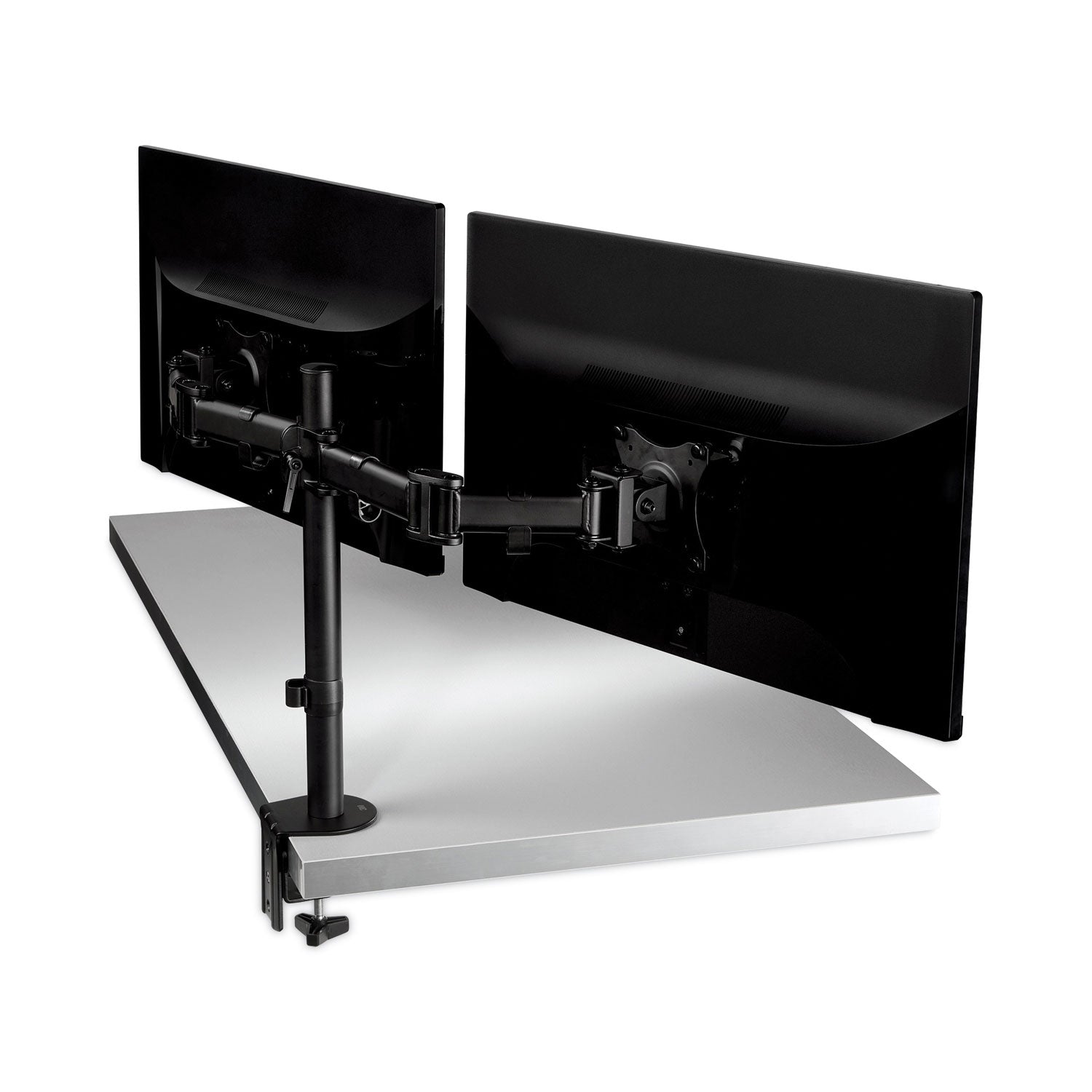 dual-monitor-mount-for-27-monitors-360-degree-rotation-+45-degree-45-degree-tilt-90-degree-pan-black-supports-20-lb_mmmmm200b - 2