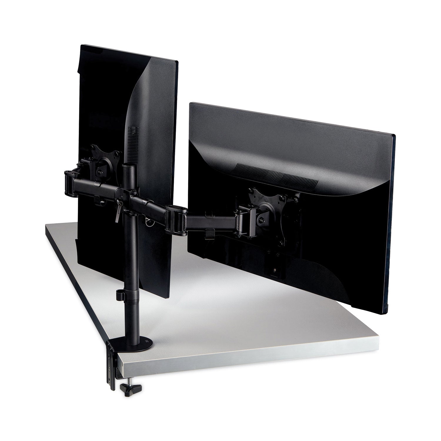 dual-monitor-mount-for-27-monitors-360-degree-rotation-+45-degree-45-degree-tilt-90-degree-pan-black-supports-20-lb_mmmmm200b - 3