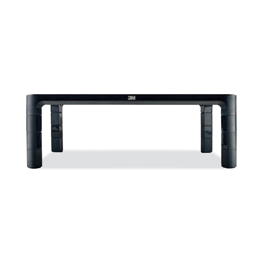 Adjustable Monitor Stand, 16" x 12" x 1.75" to 5.5", Black, Supports 20 lbs