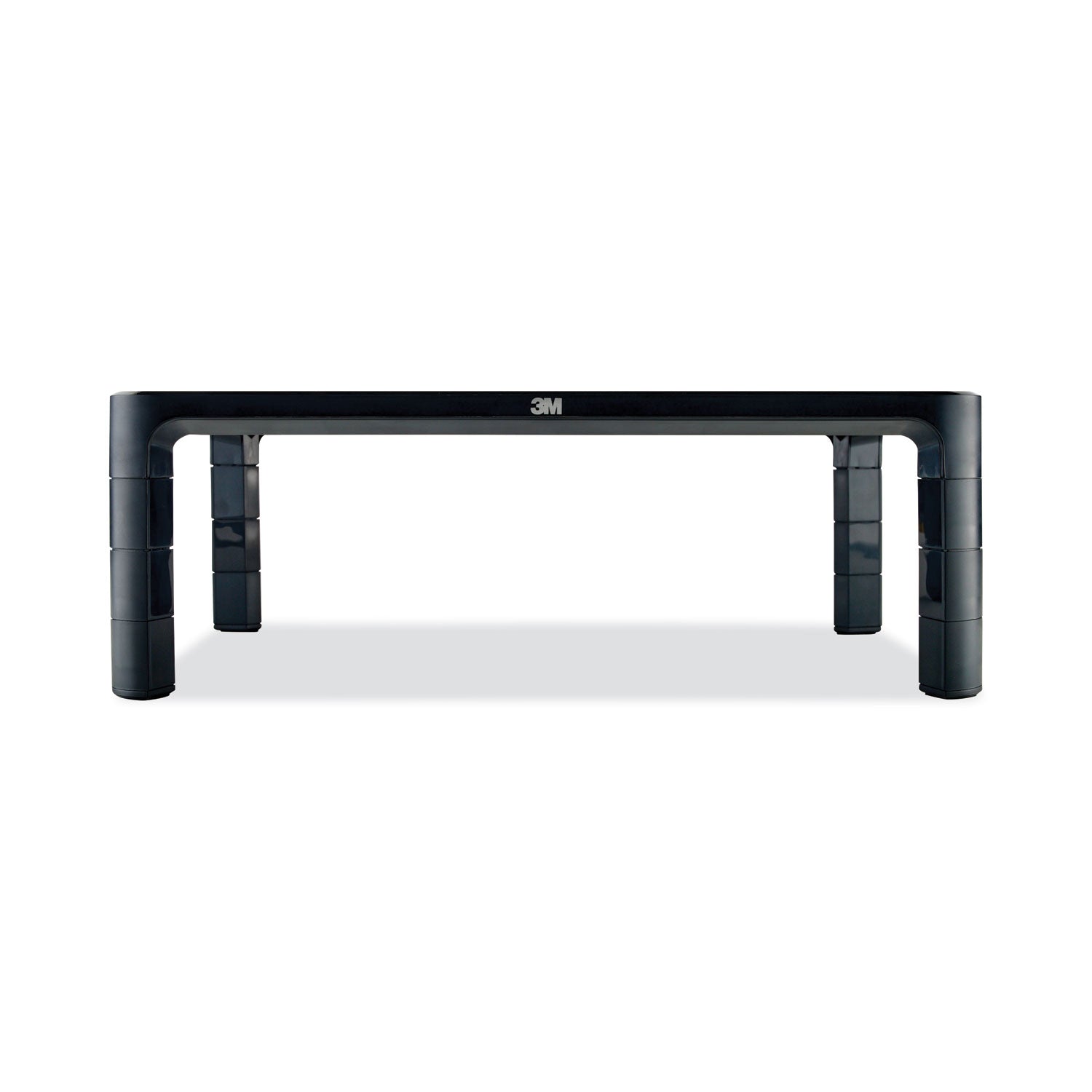 Adjustable Monitor Stand, 16" x 12" x 1.75" to 5.5", Black, Supports 20 lbs
