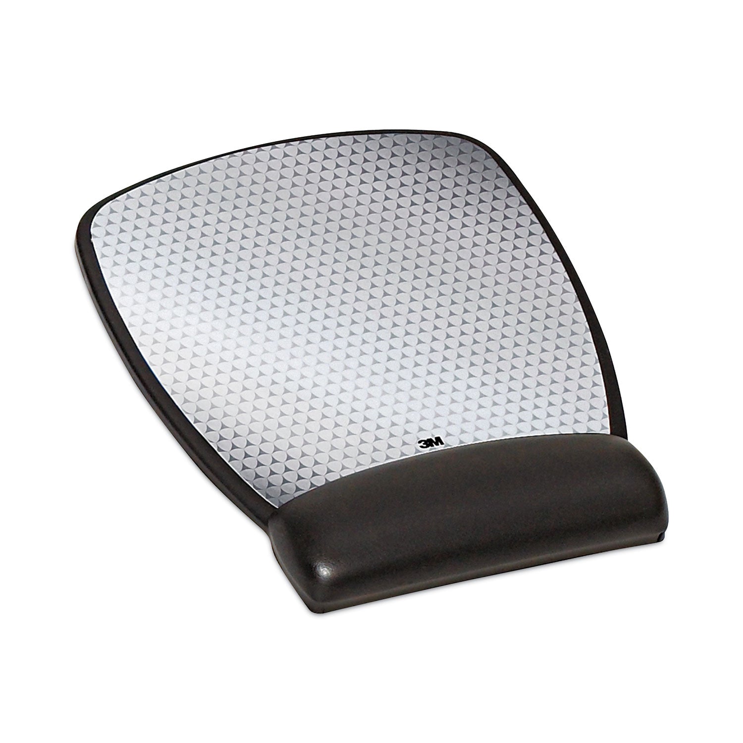 Antimicrobial Gel Compact Mouse Pad with Wrist Rest, 8.6 x 6.75, Black - 