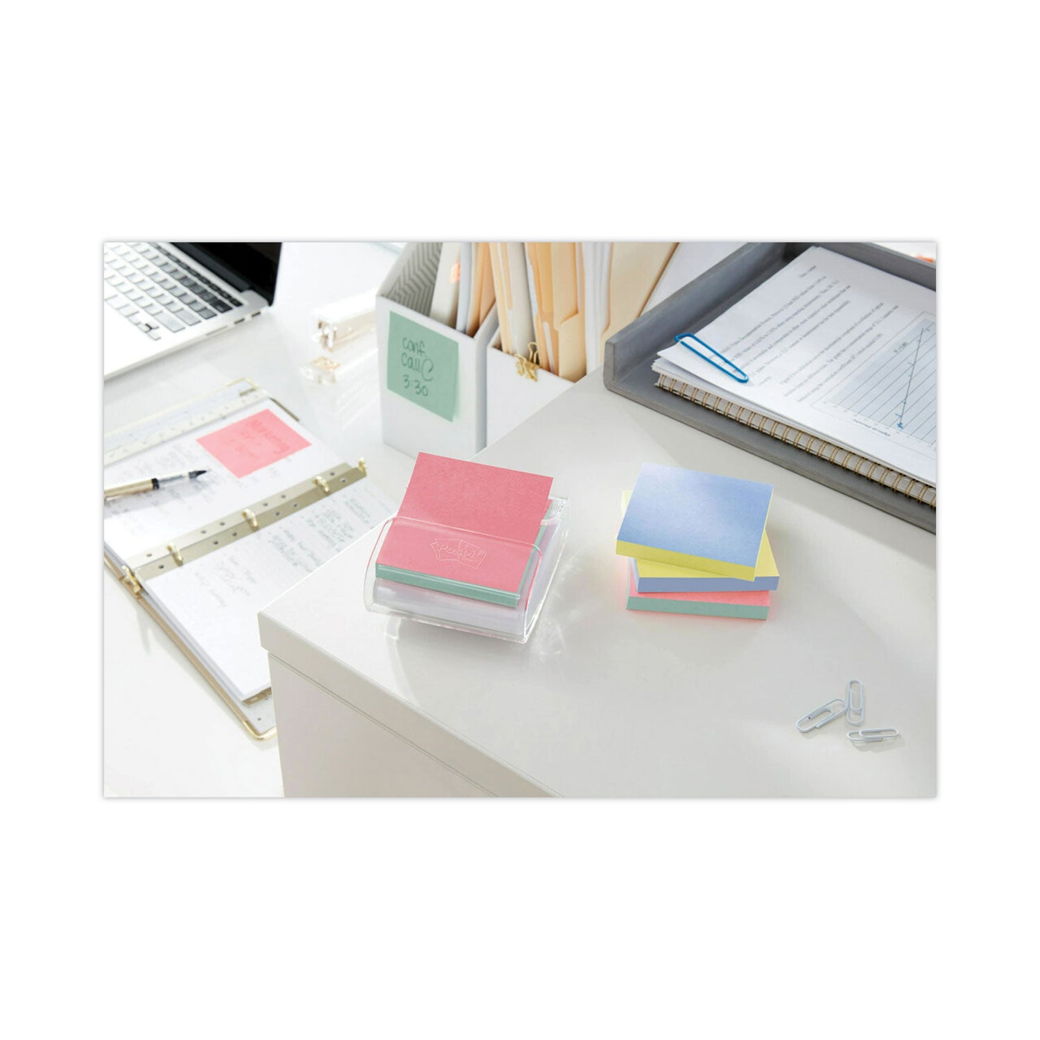 Original Recycled Pop-up Notes, 3 x 3, Sweet Sprinkles Collection Colors, 100 Sheets/Pad, 12 Pads/Pack - 