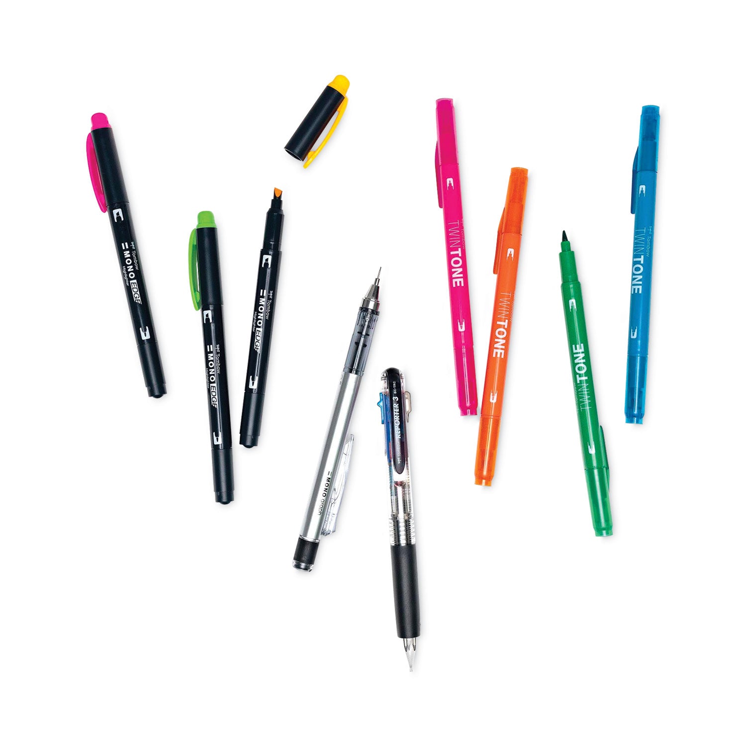 creative-notetaking-kit-07mm-ballpoint-pen-05mm-hb-pencil-4-bullet-chisel-tip-markers3-chisel-fine-tip-highlighters_tom56301 - 2