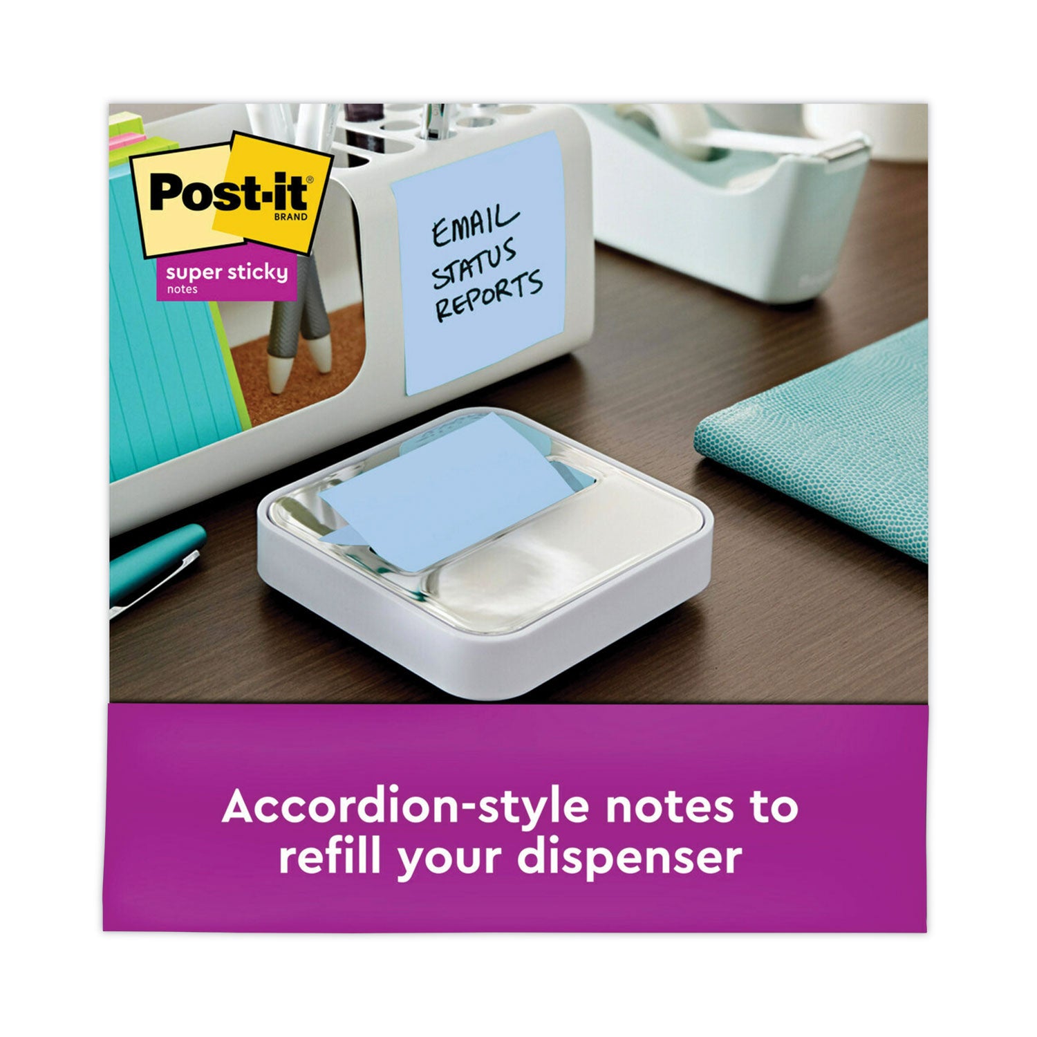 Recycled Pop-up Notes in Oasis Collection Colors, 3 x 3, 90 Sheets/Pad, 10 Pads/Pack - 