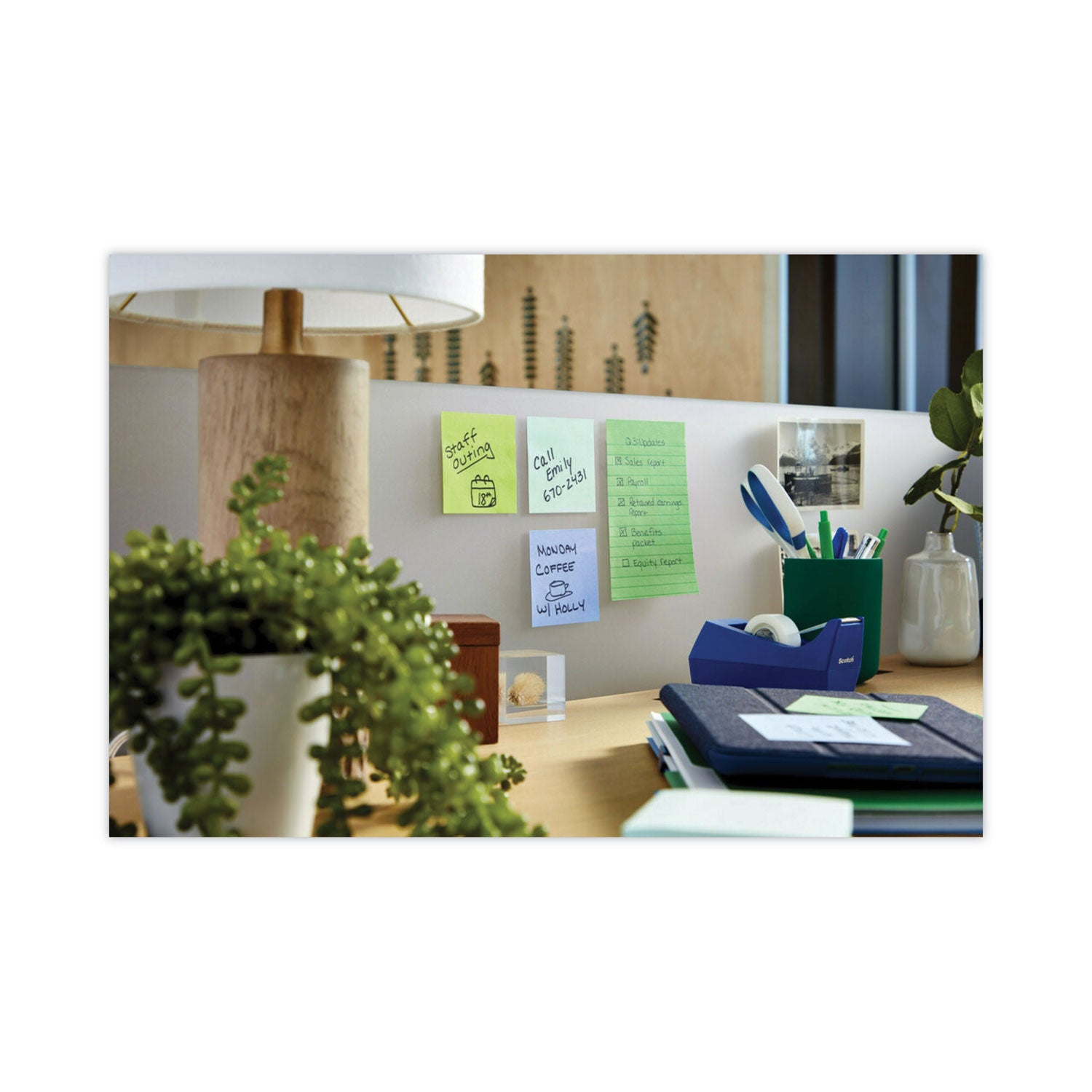 Recycled Pop-up Notes in Oasis Collection Colors, 3 x 3, 90 Sheets/Pad, 10 Pads/Pack - 