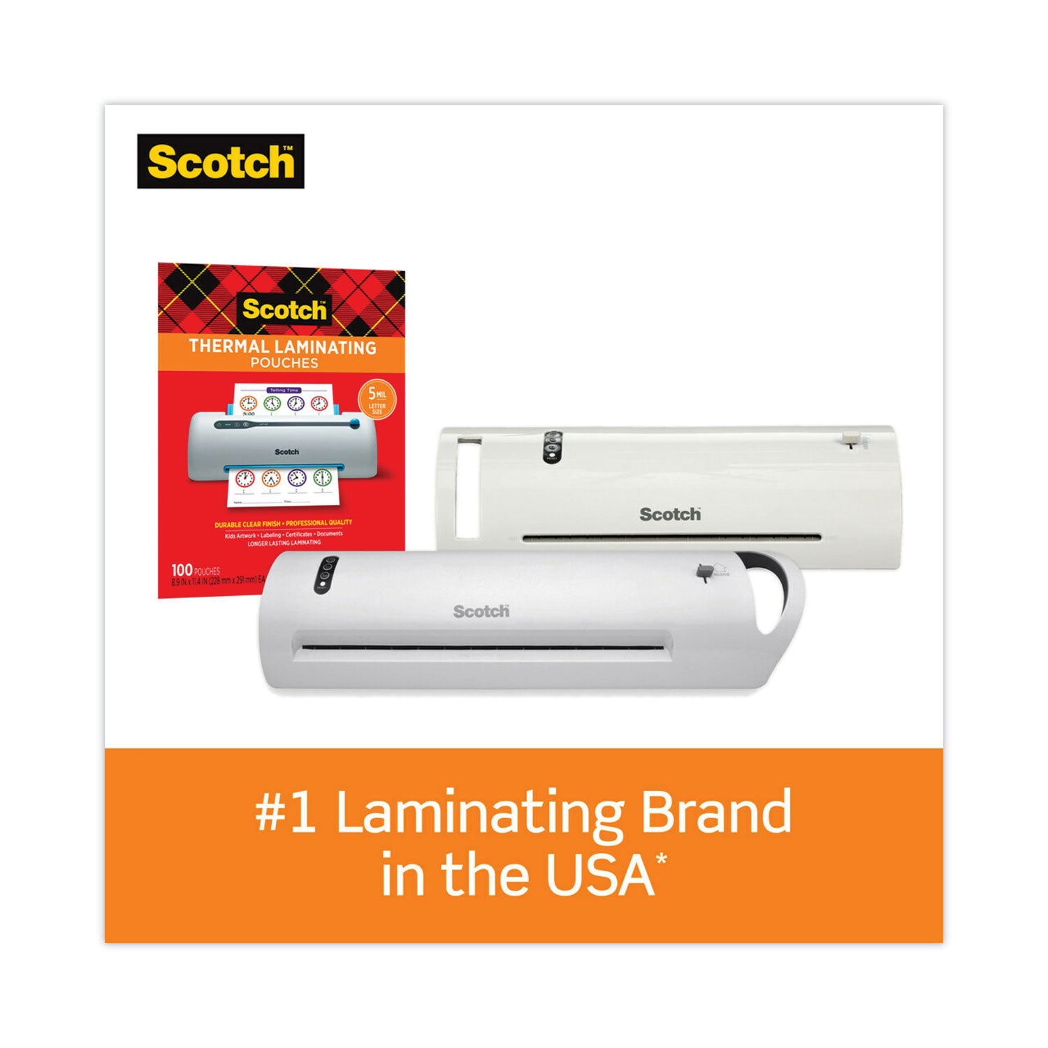 Thermal Laminator Value Pack, Two Rollers, 9" Max Document Width, 5 mil Max Document Thickness - 