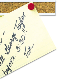 Bulletin Bar I, 36 x 1, Brown Surface, Silver Aluminum Frame - 