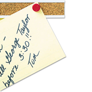 Bulletin Bar I, 48 x 1, Brown Surface, Silver Aluminum Frame - 