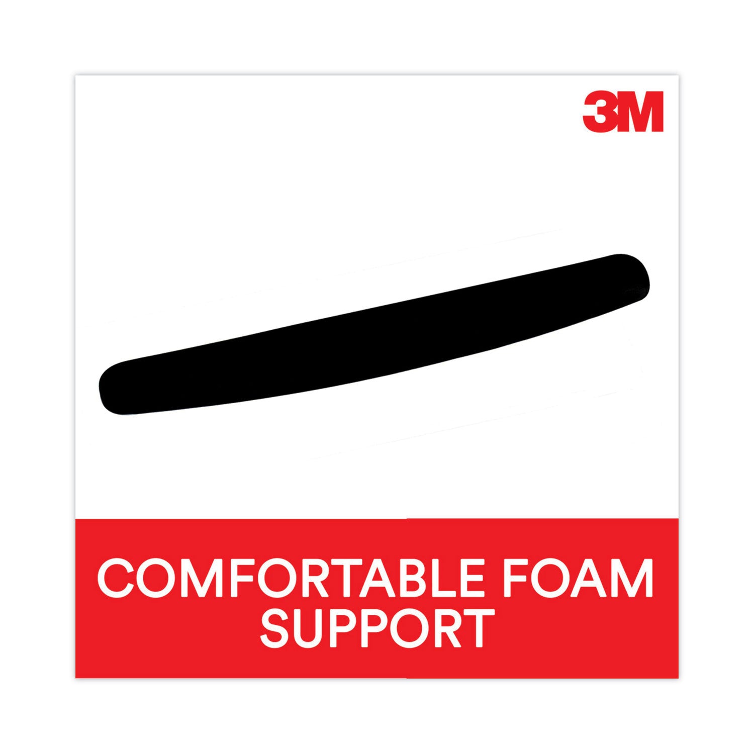 Antimicrobial Foam Keyboard Wrist Rest, 18 x 2.75, Black