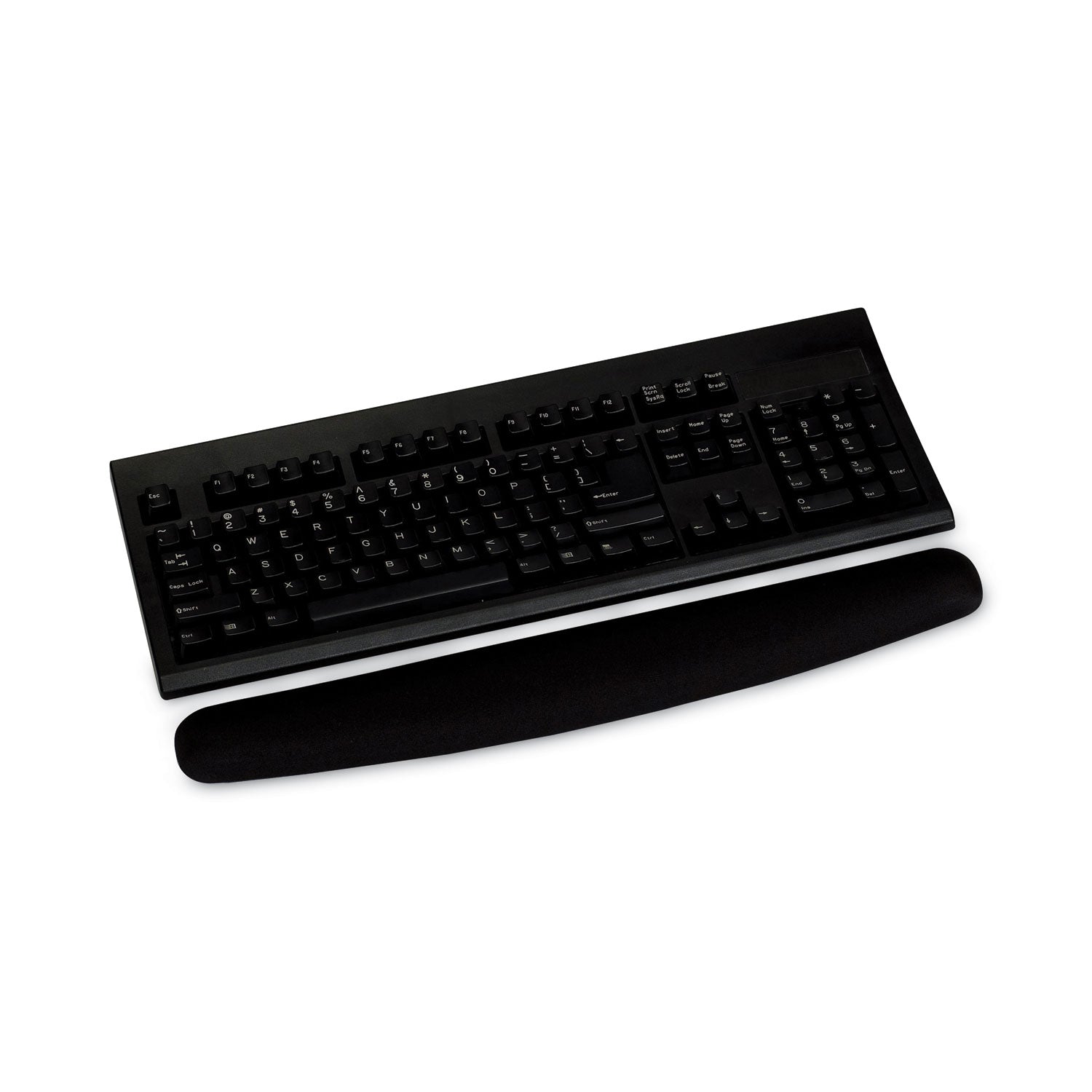 Antimicrobial Foam Keyboard Wrist Rest, 18 x 2.75, Black - 